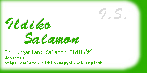 ildiko salamon business card